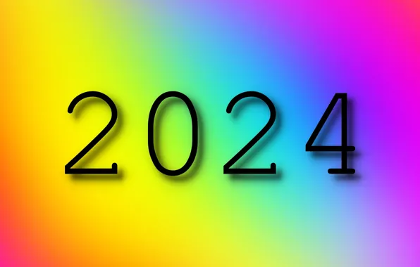 Color, background, the inscription, Wallpaper, figures, the number, date, 2K