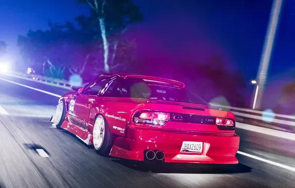 Picture nissan, red, red, Nissan, jdm, silvia, s13, Sylvia