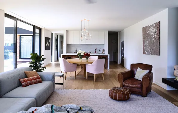 Design, style, interior, kitchen, Melbourne, living room, Australia, dining room