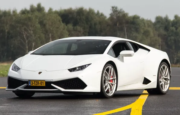 Picture Lamborghini, white, Huracan, LP610