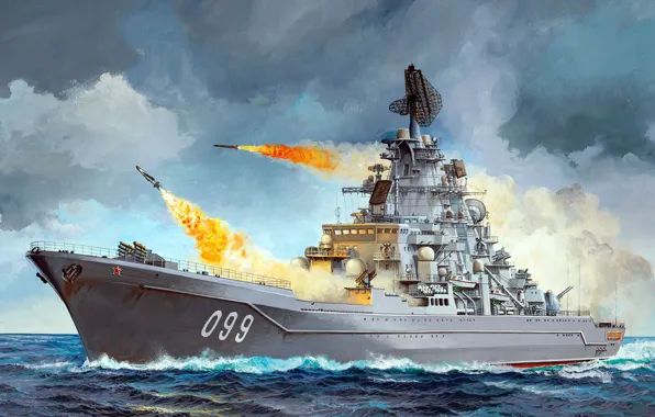 Picture Peter The Great, TARKR, the third generation of the project 1144 "Orlan", The flagship of …