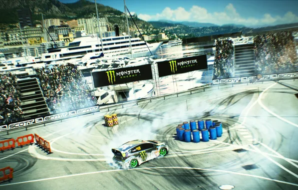 Picture the game, game, ford, stadium, dirt 3, monster energy, gymkhana, Monte Carlo