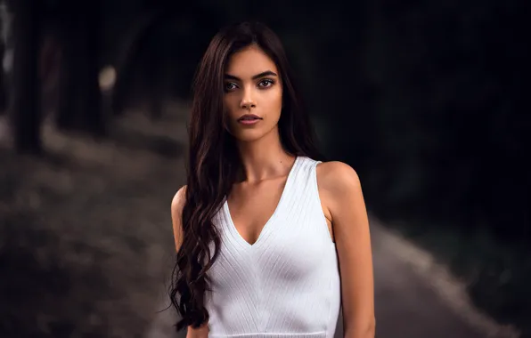 Look, sexy, pose, model, portrait, makeup, hairstyle, brown hair