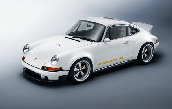 911, Porsche, Porsche 911, Front, White, Side, Sportcar, Singer