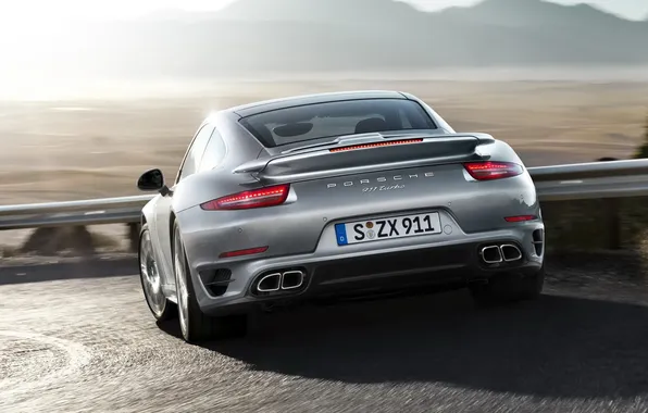 911, Porsche, turn, Porsche, rear view, Turbo, Turbo