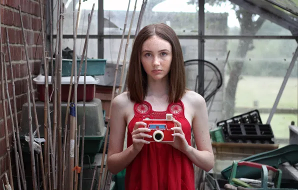 The camera, freckles, Caitlin and camera