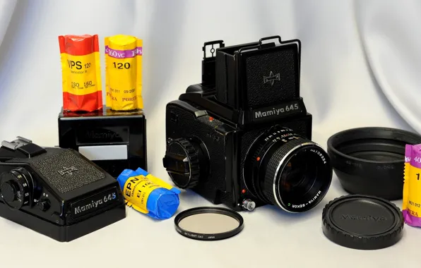 Picture background, ring, the camera, lens, cover, film, Mamiya M645 J