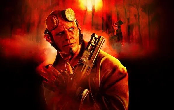 Forest, gun, Hellboy, 2024, Hellboy: The Crooked Man