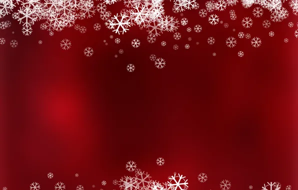 Picture winter, snow, snowflakes, red, background, red, Christmas, winter