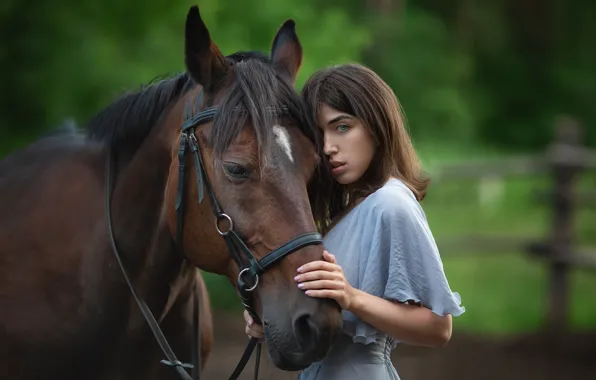Picture girl, horse, Anya, Anastasia Barmina
