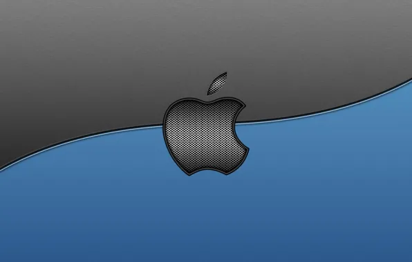 Computer, grey, blue, Apple, texture, line
