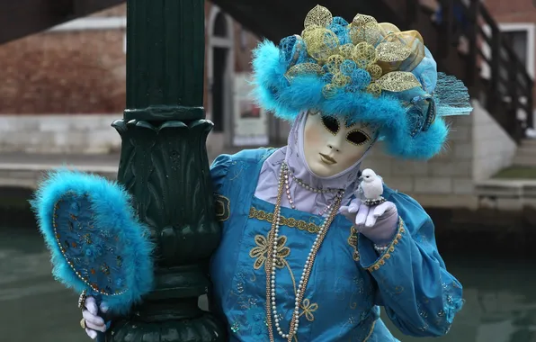 Picture mask, costume, Venice, outfit, carnival, lady
