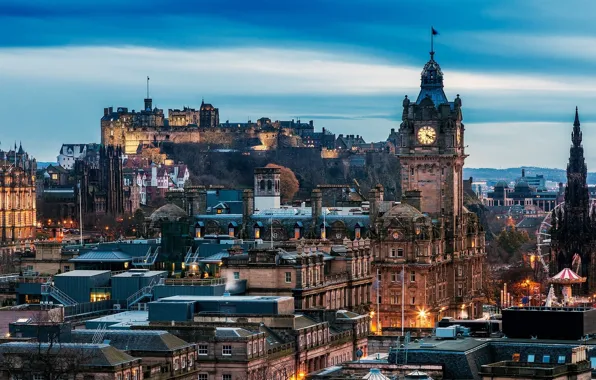 Picture Scotland, Edinburgh, Castle, Sky View