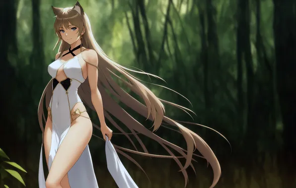 Girl, fantasy, nature, anime, art, digital art, fantasy art, fantasy girl