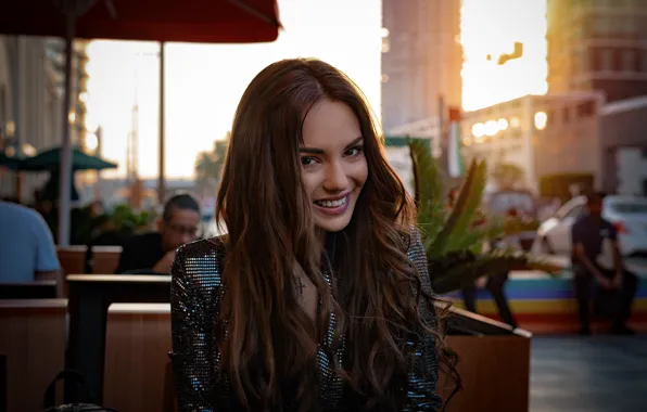 Look, model, portrait, makeup, hairstyle, brown hair, beauty, sitting