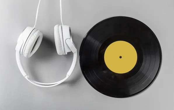 Background, headphones, vinyl, record