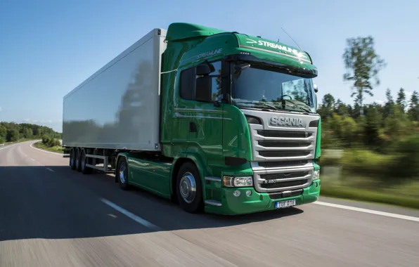 Road, movement, speed, track, Scania, R450