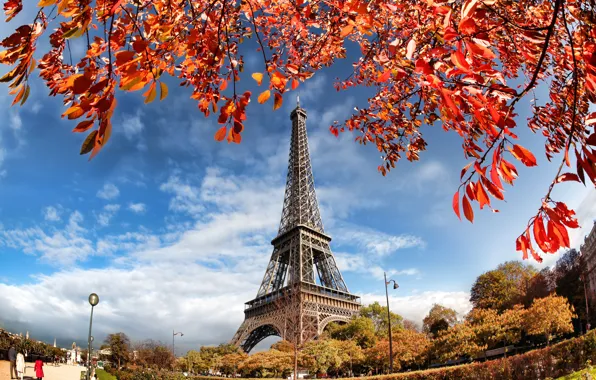 Picture autumn, France, Paris, Paris, river, France, autumn, leaves