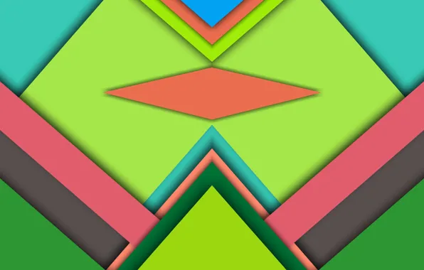 Figure, layers, triangle, rhombus