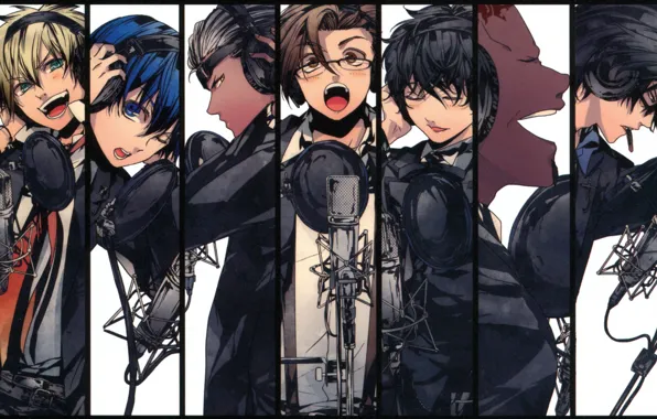 Emotions, headphones, glasses, cigar, smile, Dante, blue hair, Nova
