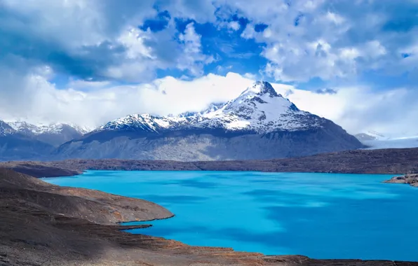 Water, landscape, mountains, beauty, sky, Argentina, South America