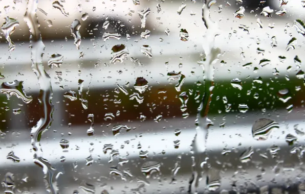 Picture glass, drops, rain