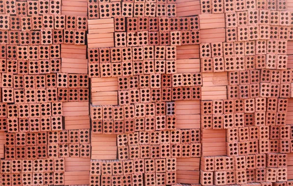 Background, brick, a lot