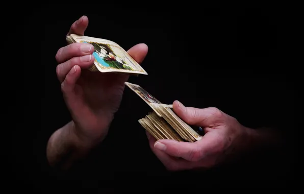 Card, background, hands