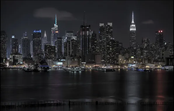 Night, the city, New York City