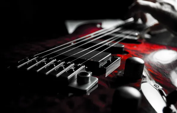 Macro, music, guitar