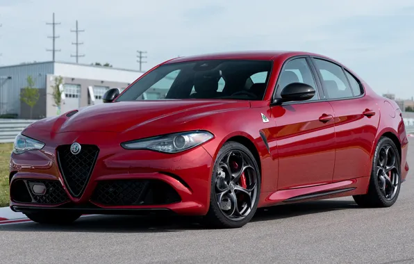 Car, machine, asphalt, Alfa Romeo, sport, red, sportcar, front