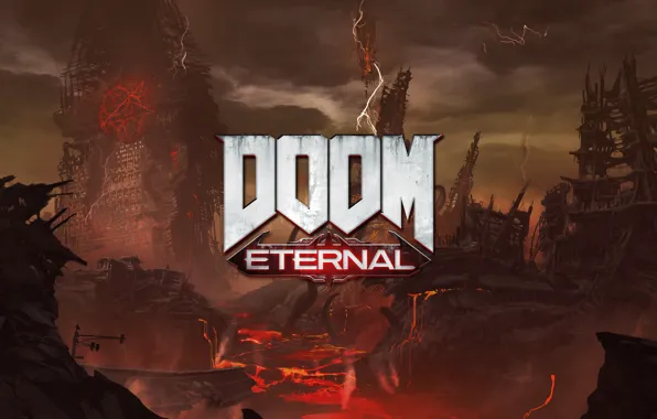 Picture logo, logo, Doom, DOOM, Gamescom 2018, DOOM Eternal, Doom Of Eternal, Eternal
