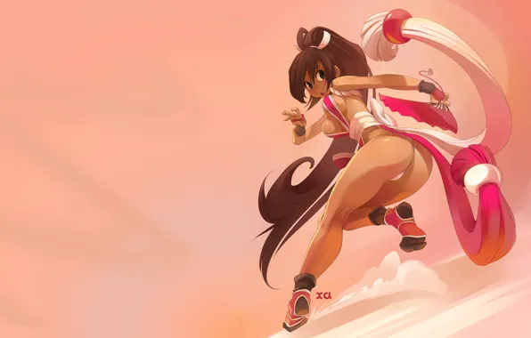 Girl, tape, jump, surprise, fan, fighter, Mai Shiranui, Fatal Fury