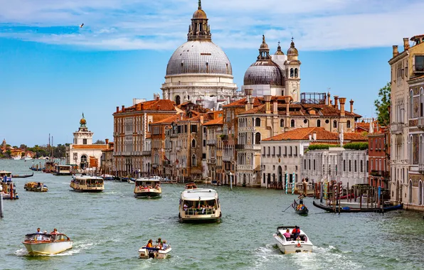 Picture Home, Cathedral, Boats, Italy, Venice, Canale Grande