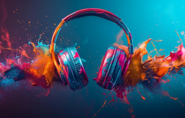 DROPS, PAINT, SOUND, MUSIC, COLOR, SQUIRT, HEADPHONES