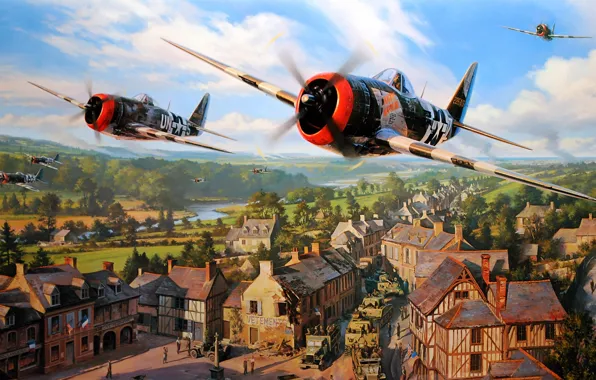 Picture art, ww2, p 47 thunderbolt