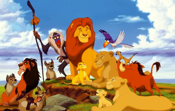 Monkey, Timon, the lion king, Pumbaa, Nala, Simba, Timon and Pumbaa, hyenas