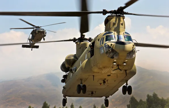 USA, Afghanistan, UH-60, helicopters, Chinook, CH-47, Blackhawk