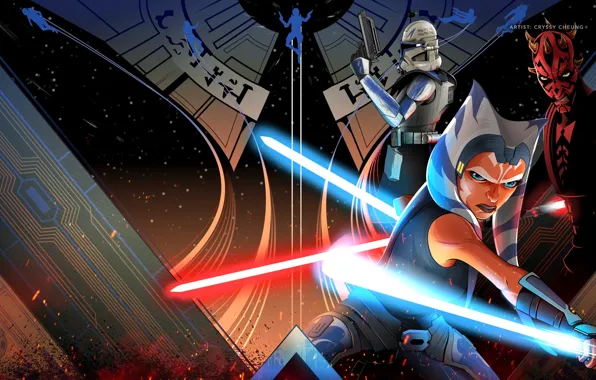 Star Wars, Star wars, Disney, art, Season 7, Rex, The clone wars, Rex