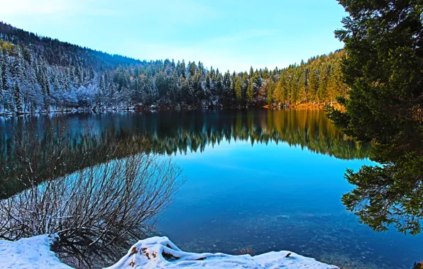 Picture Winter, Italy, Winter, Italy, Alps, Italia, Fusine Lakes, lake Fusine