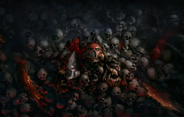 Picture skull, Relic Entertainment, Warhammer 40000: Dawn Of War