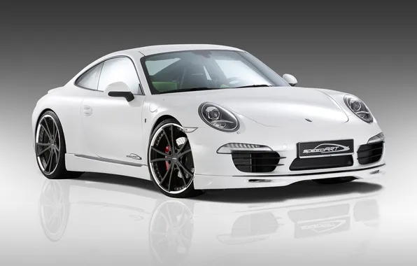 Picture white, reflection, background, tuning, 911, Porsche, drives, Porsche