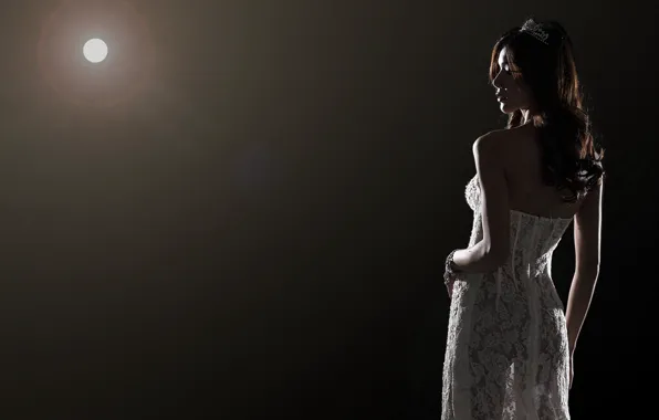 Girl, light, background