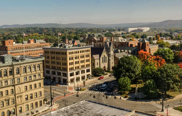 Square, Park, Downtown, Massachusetts, Pittsfield