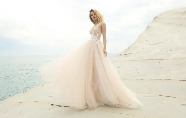 Dress, woman, beautiful, model, pretty, blonde, wedding, bride