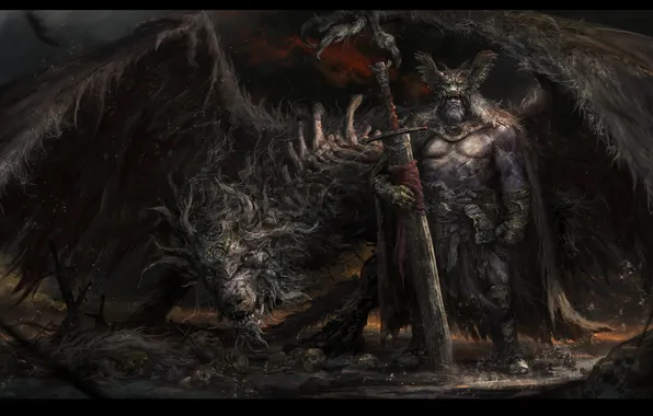 Picture artwork, dark fantasy, Zhuoxin Ye