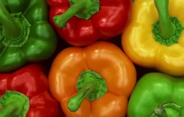 Color, macro, food, pepper, peppers, Bulgarian, colored