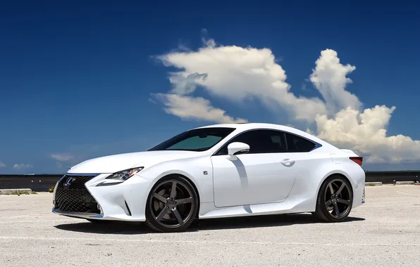 Lexus, White, Vossen, F-Sport, RC350