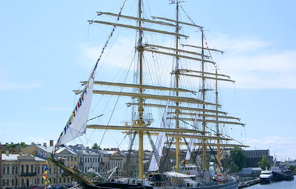 Sailboat, Kruzenshtern, bark