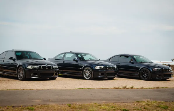 Picture bmw, black, e46, m3